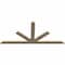 Ekena Millwork Saratoga Rough Sawn Timber Gable Bracket, Douglas Fir, 108"W x 49"H x 2"D x 6"F, 11/12 Pitch GBW108X49X0206SAR00RDF - alternate 4